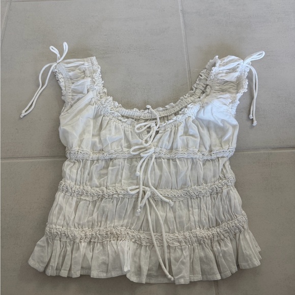 Kimchi Blue Remi Tie-Front Cropped Blouse from Artizia - Picture 5 of 8